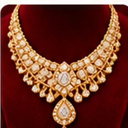 Illustrative Traditional Gold Necklace product photograph